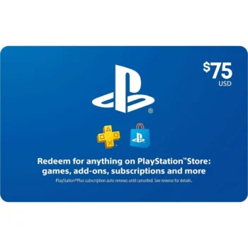 PlayStation Gift Card $75 (US) - PSN Wallet Credit for Game Downloads and DLC